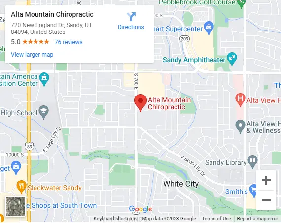 alta mountain chiropractic map